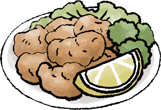 唐揚げのイラスト