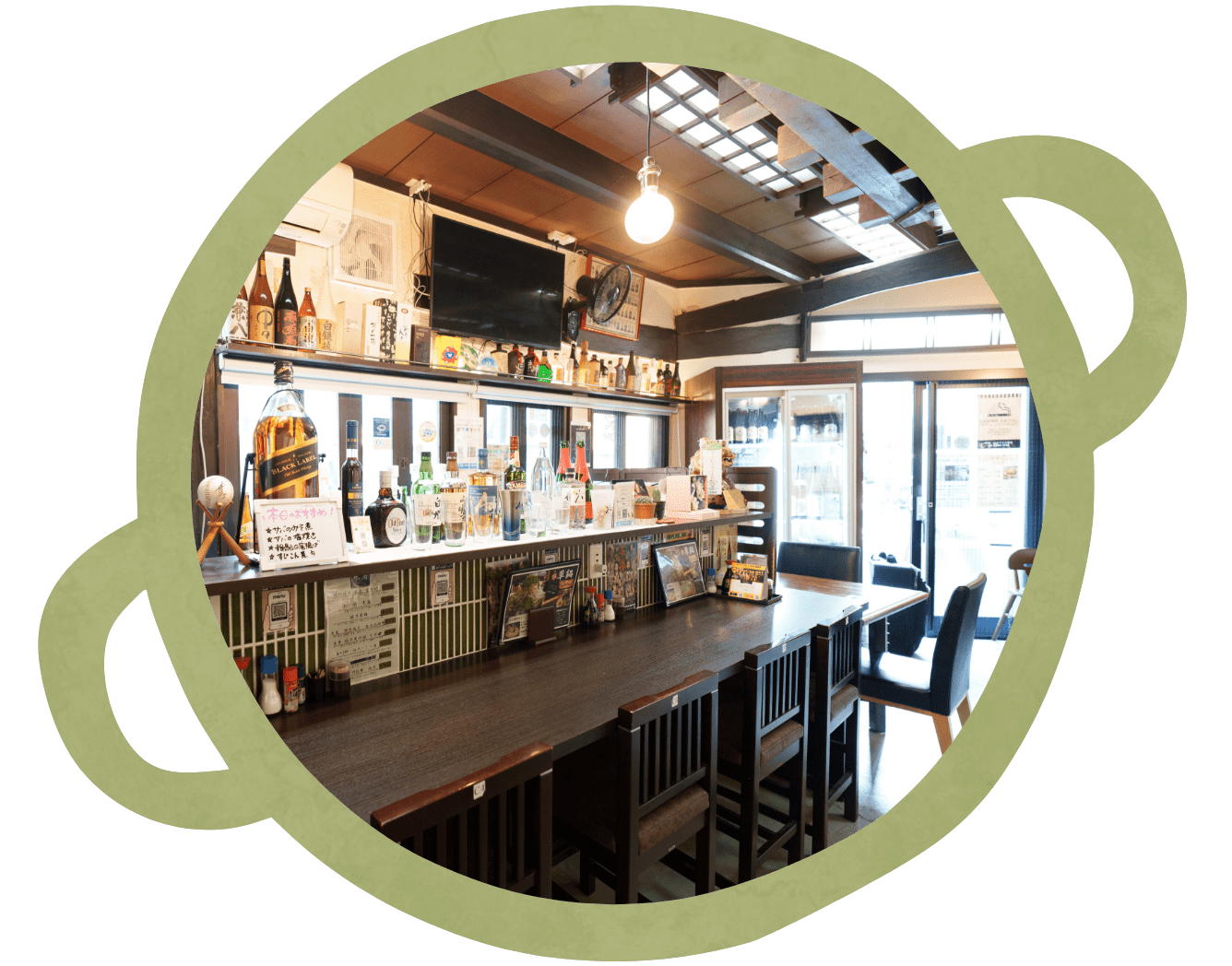 昭和の雰囲気を残した店内